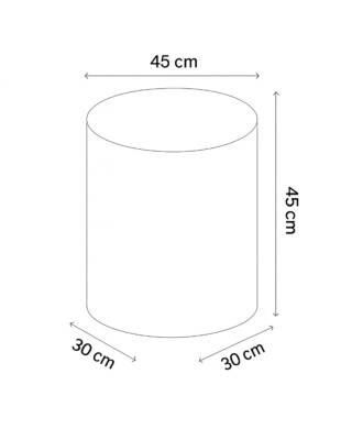 Armegeda Babyface Kumaş Yuvarlak Puf 30x30x45 cm – Hardal Sarısı - 5
