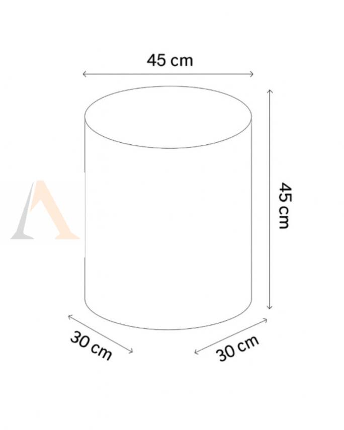 Armegeda Babyface Kumaş Yuvarlak Puf 30x30x45 cm – Hardal Sarısı - 5
