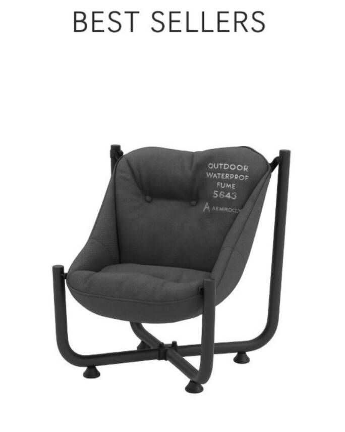 ArmegedaGri Renk Metal Minderli Sandalye | Katlanabilir Dayanıklı Rahat Bahçe Balkon Kamp Kafe  - 1