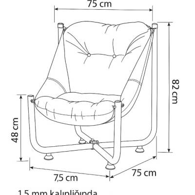 Armegeda Kırmızı Renk Metal Minderli Sandalye | Katlanabilir Dayanıklı Rahat Bahçe Balkon Kamp Kafe - 3