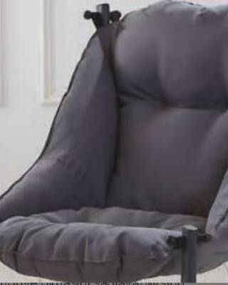 ArmegedaGri Renk Metal Minderli Sandalye | Katlanabilir Dayanıklı Rahat Bahçe Balkon Kamp Kafe  (1)