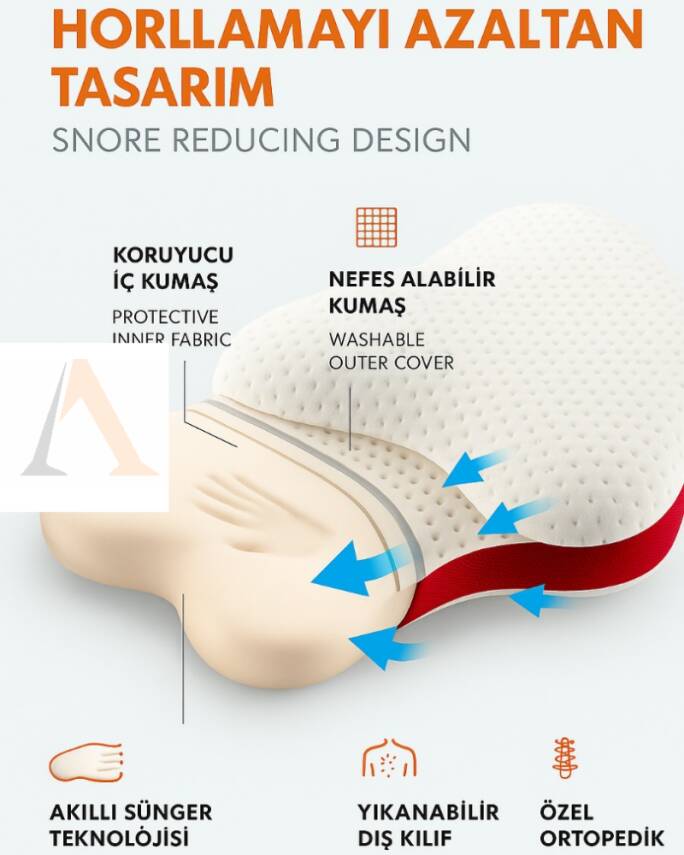 Armegeda Visco Kelebek Yastık Rahat Uyku Horlama Yastığı Profesyonel VBK01 - 2