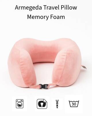 Armegeda Visco, Seyahat, Boyun, Yastığı, Rahat, Uyku, PEMBE, kadifemsi (1)