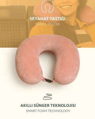 Armegeda Visco, Seyahat, Boyun, Yastığı, Rahat, Uyku, PEMBE, kadifemsi - 5