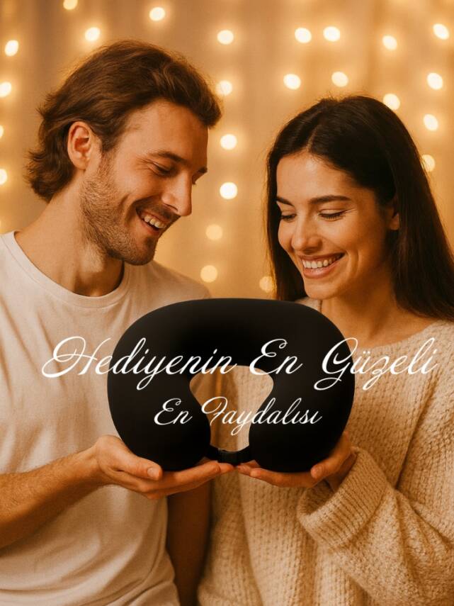 Visco, Seyahat, Boyun, Yastığı, Rahat, Uyku,Siyah, kadifemsi - 2