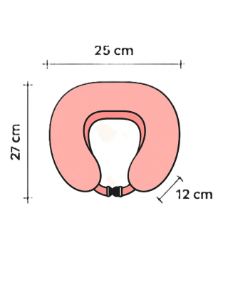 Armegeda Visco, Seyahat, Boyun, Yastığı, Rahat, Uyku, PEMBE, kadifemsi - 5