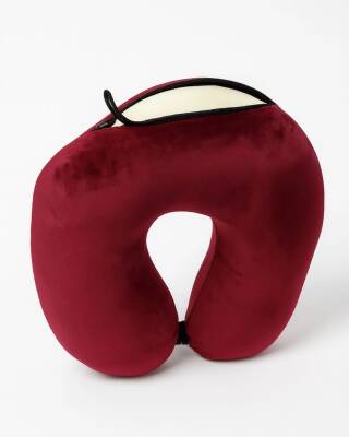 ArmegedaNar Kırmızısı Memory Foam Boyun Destekli Seyahat Yastigi – U Sekilli   - 5
