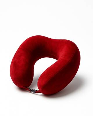 Nar Kırmızısı Memory Foam Boyun Destekli Seyahat Yastigi – U Sekilli   - 4