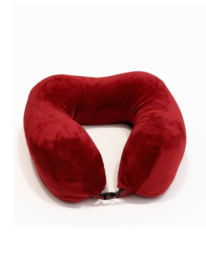 Nar Kırmızısı Memory Foam Boyun Destekli Seyahat Yastigi – U Sekilli   - 5