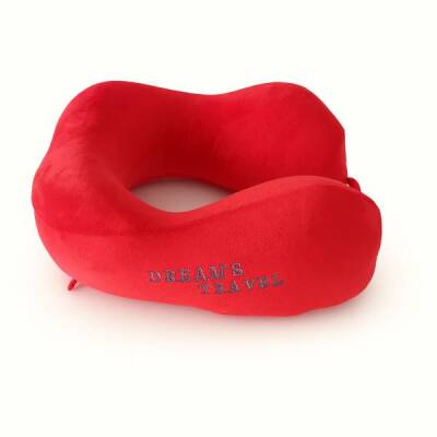 Armegeda Kirmizi Memory Foam Boyun Destekli Seyahat Yastigi – U Sekilli (1)