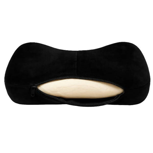 Siyah Visco Seyahat Boyun Yastığı - Memory Foam Ortopedik Destek - Kadifemsi Kılıf - 5