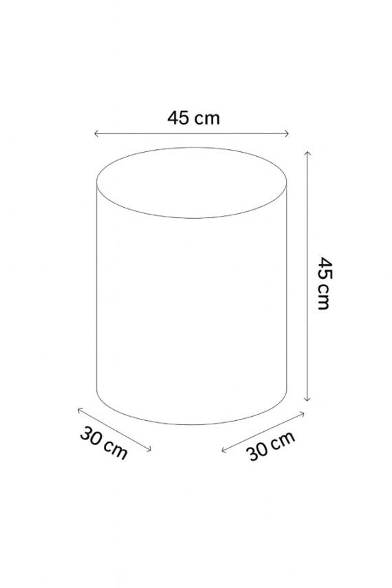  Yuvarlak Puf - 30x45 cm Koyu Yeşil Babyface Dekoratif Tabure | Armegeda - 2