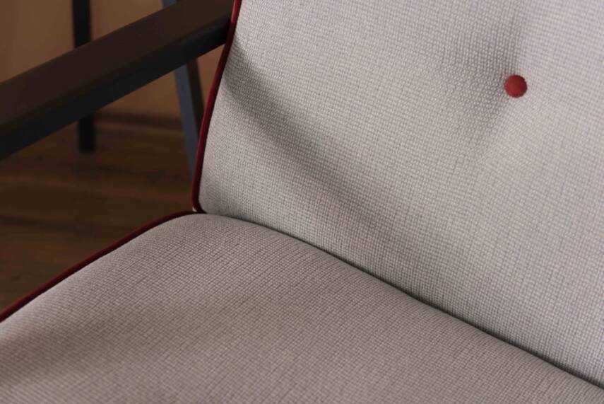 Futon Norik Kanepe 3'lü – Gri Döşeme, Siyah Ahşap Ayak, Modern Tasarım  - 6