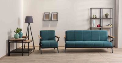 Futon Robin Modern Koltuk Takımı – Ahşap Kollu, Şık ve Konforlu Kanepe  (1)