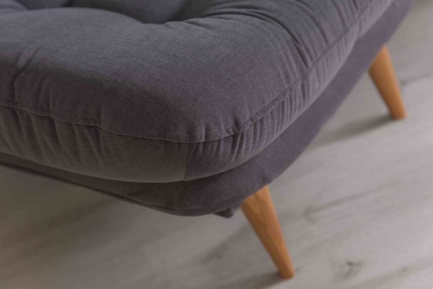 Futon Maris Modern Gri Kanepe – Ahsap Ayakli, Konforlu Tasarim | Armegeda - 2