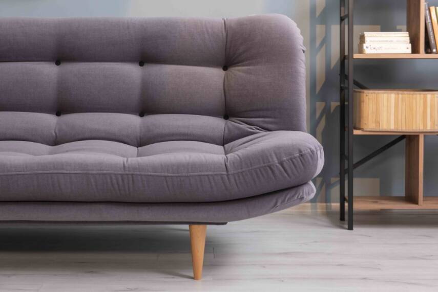 Futon Maris Modern Gri Kanepe – Ahsap Ayakli, Konforlu Tasarim | Armegeda - 3