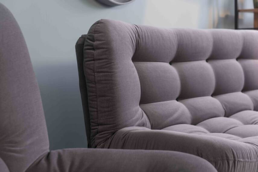 Futon Maris Modern üçlü Gri Kanepe – Ahsap Ayakli, Konforlu Tasarim | Armegeda - 4