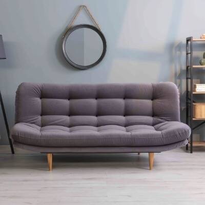 Futon Maris Modern üçlü Gri Kanepe – Ahsap Ayakli, Konforlu Tasarim | Armegeda