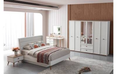 Ada Yatak Odasi Takimi | Beyaz Modern ve Zarif Tasarim – Armegeda