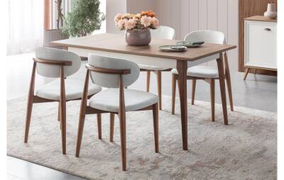 Ada Yemek Odasi Takimi | Modern Beyaz ve Ahsap Tasarim – Armegeda (1)