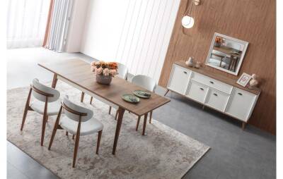 Ada Yemek Odasi Takimi | Modern Beyaz ve Ahsap Tasarim – Armegeda - 3