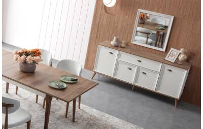 Ada Yemek Odasi Takimi | Modern Beyaz ve Ahsap Tasarim – Armegeda - 5