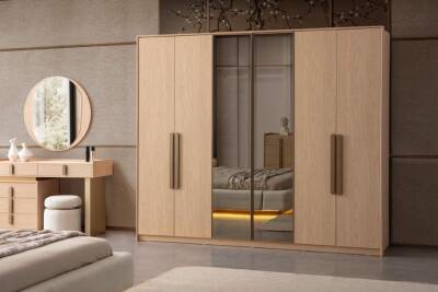 Asya Yatak Odası Takımı – Modern Ahşap Tasarım, Fonksiyonel Gardırop ve Sık Karyola  (1)