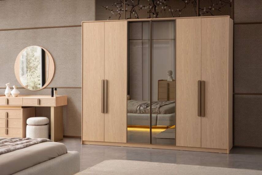 Asya Yatak Odası Takımı – Modern Ahşap Tasarım, Fonksiyonel Gardırop ve Sık Karyola  - 2