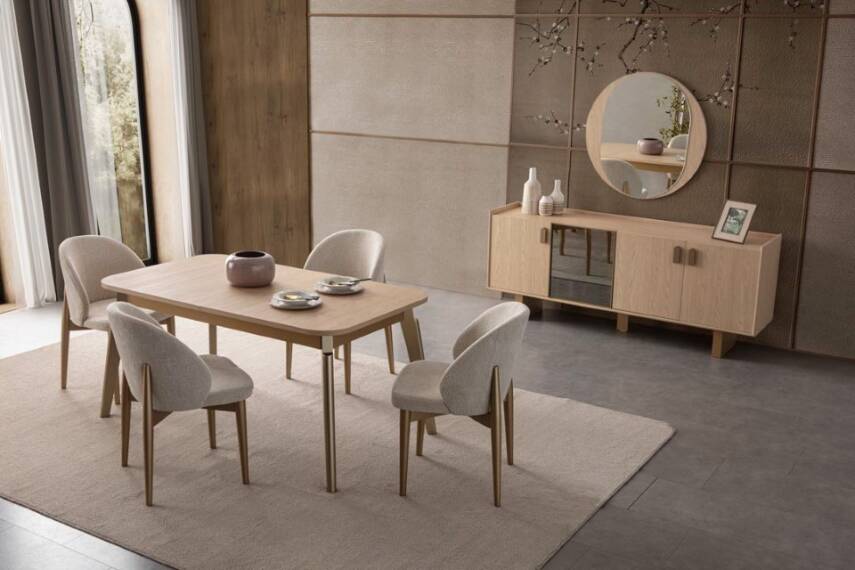 Asya Yemek Odasi Takimi | Modern Ahsap ve Konsollu Tasarim – Armegeda - 6